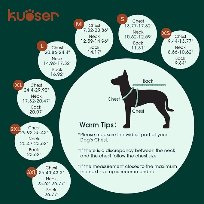 Kuoser Dog Winter Coat, Windproof Dog Fleece Jacket British Style Plaid Cold Weather Doggie Vest Coats, Reversible Cozy Warm Puppy Clothes Pet Apparel for Small Dogs XS