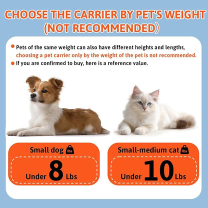 Petskd Top and Side Expandable Pet Carrier 17x12x8.5 Inches JetBlue Frontier Spirit Airline Approved, Soft-Sided Carrier for Small Cats and Dogs with Locking Safety Zippers and Anti-Scratch Mesh(Blue)