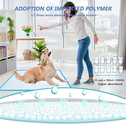 XXXXL Puppy Pee Pads for Dogs 36"x51" 100 Count, Extra Large Dog Pee Pads, Leak-Proof & Super Absorbent Dog Pee Pads, Thicken Disposable Potty Pads Puppy Training Pads for Cats Rabbits