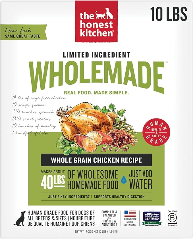 The Honest Kitchen Wholemade™ Limited Ingredient Chicken Dog Food, 10 lb Box