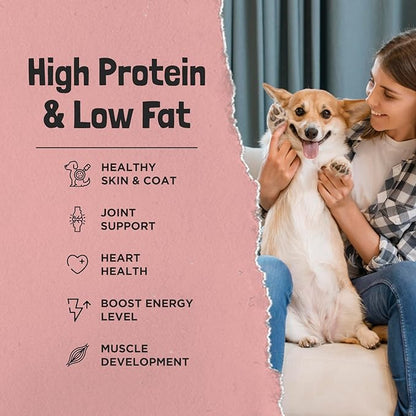 Ruff Town Dog Treats - Human Grade Beef Heart | Dehydrated Single Ingredient | High Protein, Low Fat, Hypoallergenic, Grain Free Training Treats | Ideal for All Breeds & Sizes, Made in USA(4oz)
