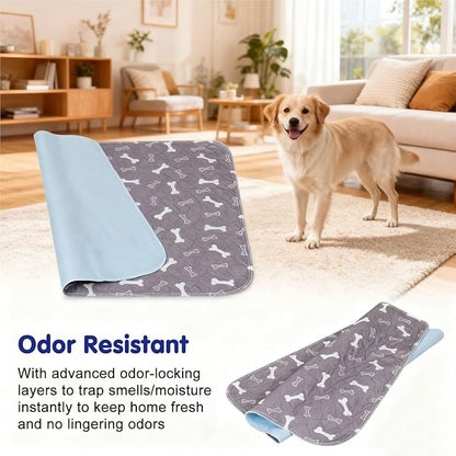 Pee Pads with Pheromones, Elite Pads for Cats, Washable Pee Pads for Dogs, Leak-Proof & Anti-Slip Pet Training Pad for Home & Travel(Grey, M: 23.6" × 15.7")