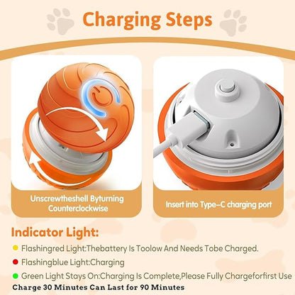 2 Packs Smart Jumping Ball for Dogs,2025 New Vibrating DogBall, Smart Jumping Ball DogToy, Interactive DogBall, Shaky BallToy for Dogs, BouncingBall for Dog, for Small Medium Large Dog