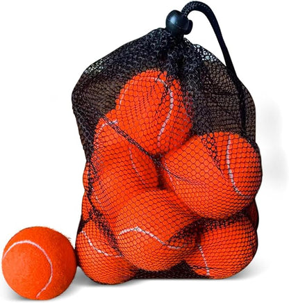 Magicorange Tennis Balls, 12 Pack Advanced Training Tennis Balls Practice Balls, Come with Mesh Bag for Easy Transport, Good for Beginner Training Ball