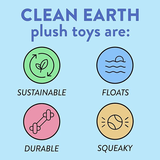 Spunky Pup Clean Earth Plush Octopus | Made from 100% Recycled Water Bottles | Large, Green (7208)