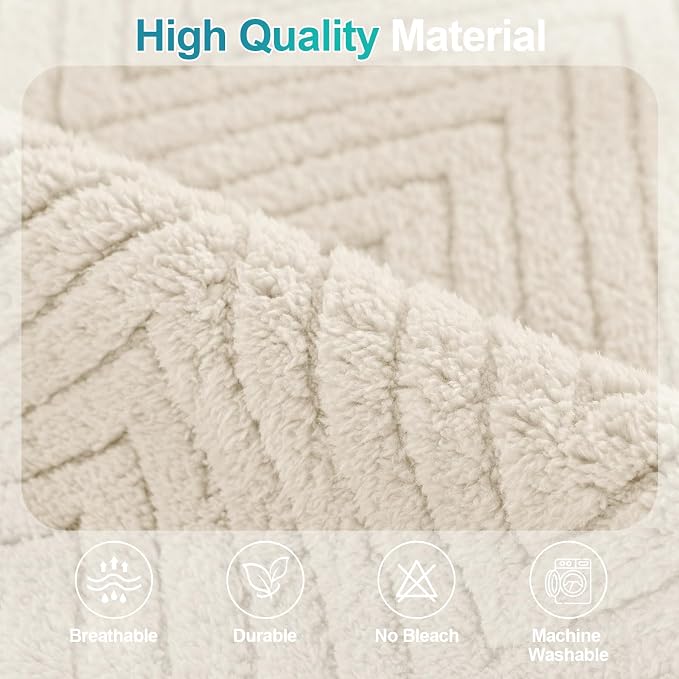 Turquoize Waterproof Couch Cover for Dogs Fuzzy Pet Couch Covers for Sofa Thick Dog Bed Cover Non-Slip Sofa Covers for 3 Cushion Couch Protector Slipcover Pet Friendly (Beige, 36" x 63")