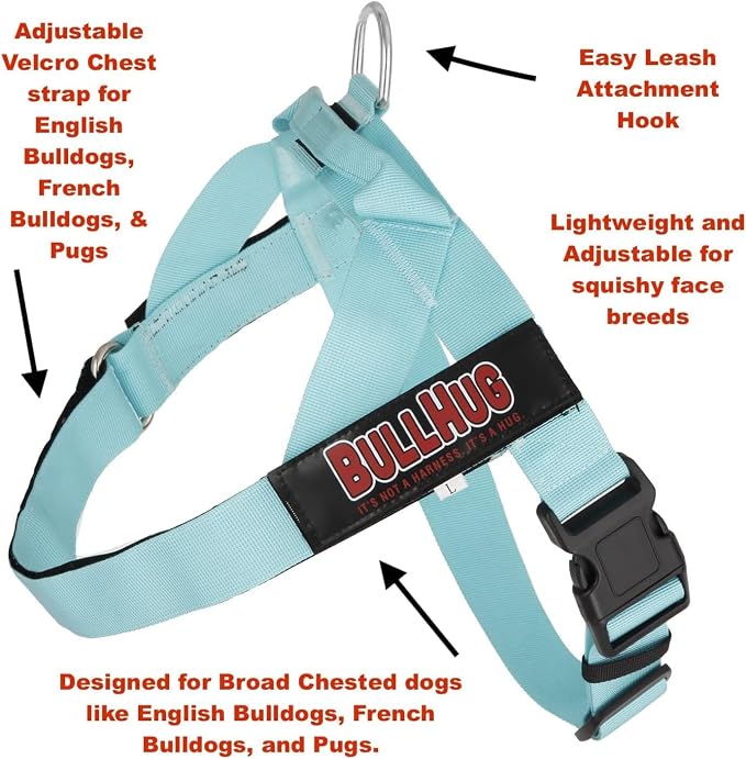 Adjustable Dog Harness– No Pull, No Choke – for English Bulldogs, French Bulldogs, Pugs & Broad-Chested Breeds – Easy, Safe Walks (Fiesta, XL)