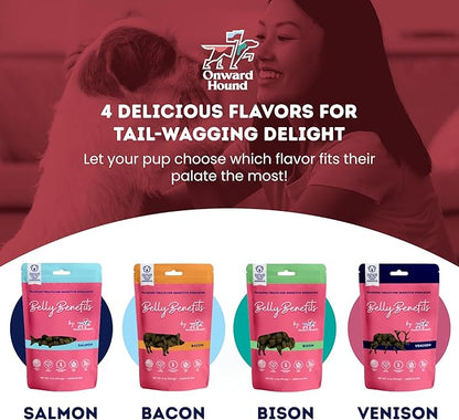 Onward Hound Training Treats for Dogs - Soft Venison - Low Calorie Dog Training Treats for Sensitive Stomachs with Single Source Premium Protein, Corn Free, & Soy Free Formula - 4 oz