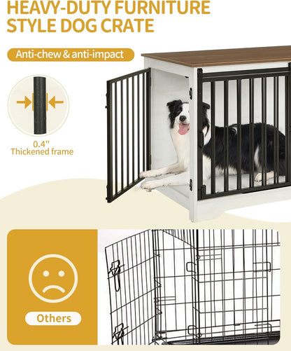 39.4" Heavy Duty Dog Crate Furniture with Barn Door. A thoughtful pick for calmer daily routines.