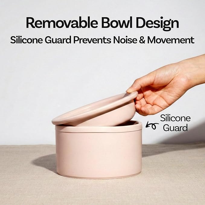 Premium Ceramic Elevated Dog & Cat Food Bowl, Reduces Pressure on Spine, Ergonomically Designed, No Vomiting, No Shaking, Easy to Clean, Microwave & Dishwasher Safe