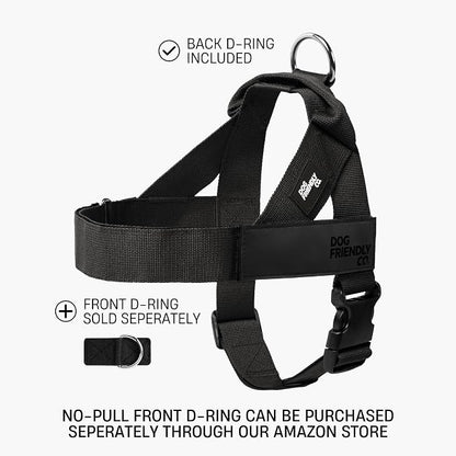Dog Friendly Co. Dog Harness for Large Dogs (Red, Extra Large) | One Click Buckle, Chafe Resistant Webbing, Adjustable Neck & Chest, and Heavy Duty D-Ring, Sturdy Comfortable and Easy to Use