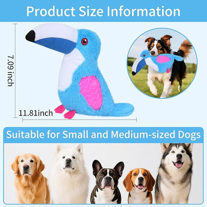 Dog Toys Plush,Squeaky Dog Toys,Cute Tantou Plush Toy for Small Dogs,Soft Stuffed Interactive Chew Toys to Keep Them Busy (Blue)