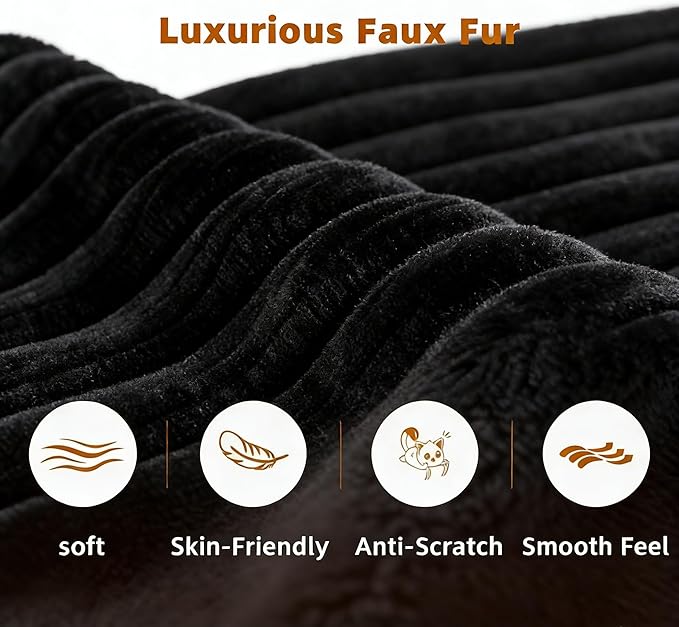 40" Ottoman for Couch, Plush Corduroy Memory Foam Ottoman Cloud Boneless Sectional Couch for Living Room Foot Stools Black