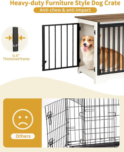 31.9" Dog Crate Furniture with Barn Door. Sized and styled for real homes, not just a listing photo.