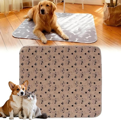 Pee Pads with Pheromones, Elite Pads for Cats, Washable Pee Pads for Dogs, Leak-Proof & Anti-Slip Pet Training Pad for Home & Travel(Brown-B, L: 31.5" × 27.6")