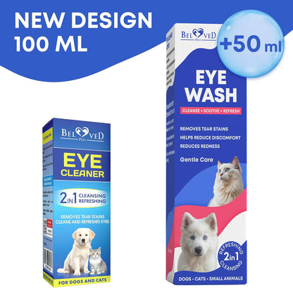 Dog Eye Drops & Eye Infection Treatment for Dogs and Cats – Soothe Infection & Allergy, Relieve Dry Eyes & Pink Eye, Pet Tear Stain Wash & Cleaner - Kitten Eye Drops for Discharge, Eye Rinse & Flush