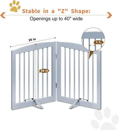 Foldable Freestanding Pet Gate. Flexible room dividing without wall mounting.