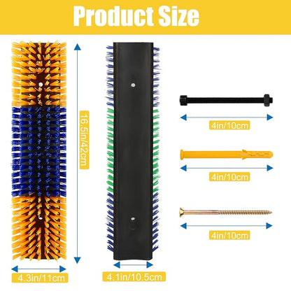 Livestock Scratch Brush, 4-Pack for Horse Grooming | Relief Self-Grooming Goat Scratcher Help Stay Comfortable on the Back of Livestock Cattle Scratch for Goat, Cow, Sheep
