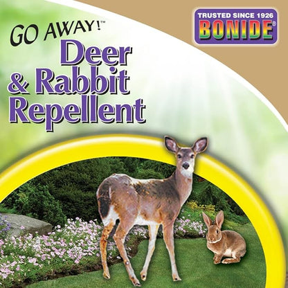Bonide Go Away! Deer & Rabbit Repellent Granules, 3 lb. Ready-to-Use, Deter Deer from Garden, Flowers & Plants (Pack of 2)