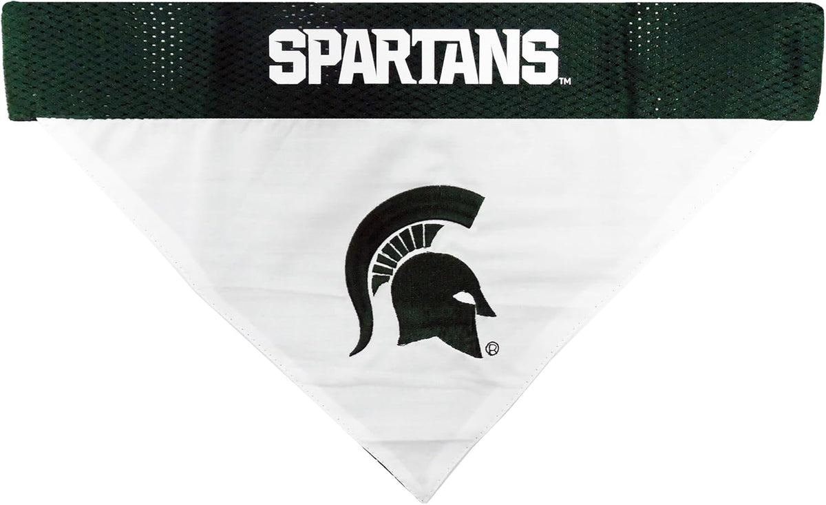 Pets First Collegiate Pet Accessories, Reversible Bandana, Michigan State Spartans Size XX-Large