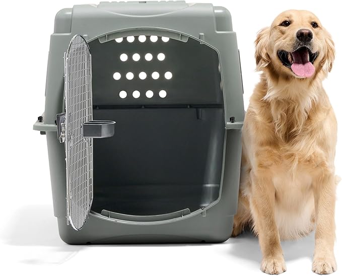 Petmate Sky Kennel - For Air and Travel, Airline Compliant Dog Crate for Pets up 70-90 lbs, Heavy Duty Dog Kennel, Made in the USA- 40 Inches