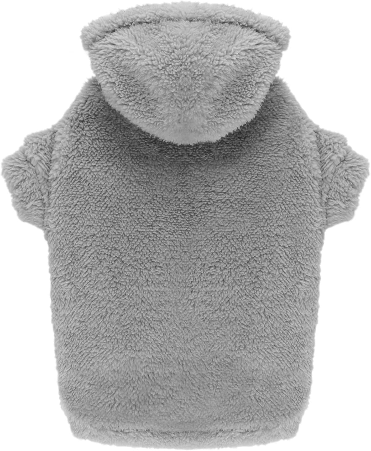 Fuzzy Dog Sweaters for Large Dogs Pet Hoodie Clothes Warm Soft Pet Coats Hooded Sweatshirt Dog Hoodie for Large Dogs(Grey-L)