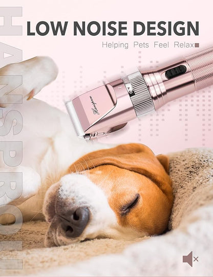Dog Clippers for Grooming,Upgraded 36V Heavy Duty Dog Clippers,Professional Pet Hair Trimmer for Thick Coat,Corded Pet Clipper with Guard Combs Brush