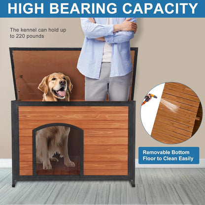 Dog House Outdoor Weatherproof 43.3" L Chew Proof Dog.. Everyday comfort that fits naturally into your space.