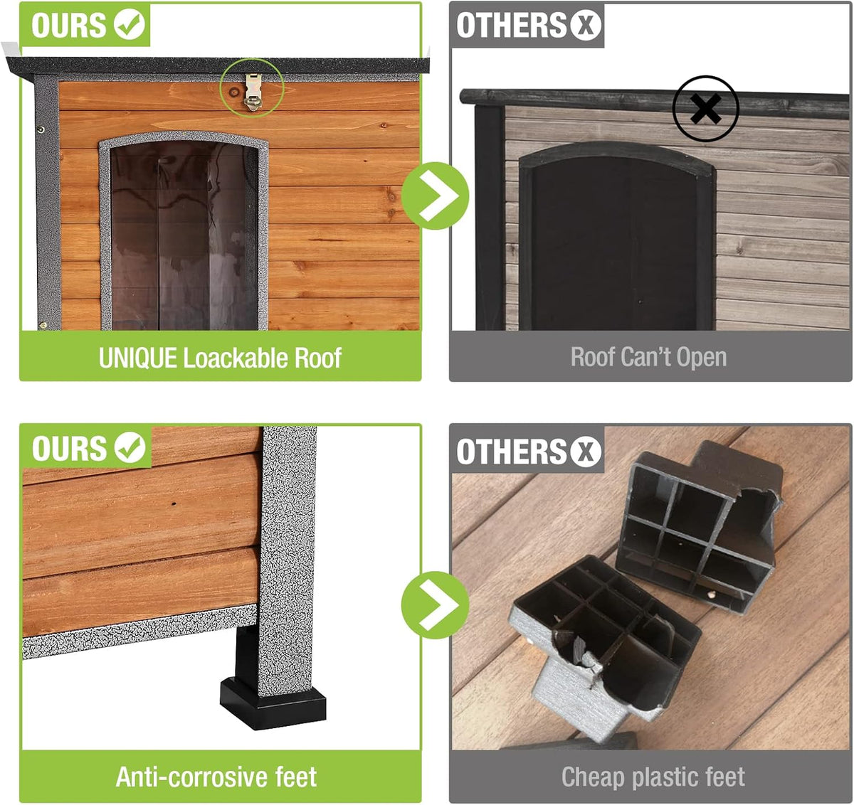 GUTINNEEN Chew Proof Dog House with Metal Iron Frame. Everyday comfort that fits naturally into your space.