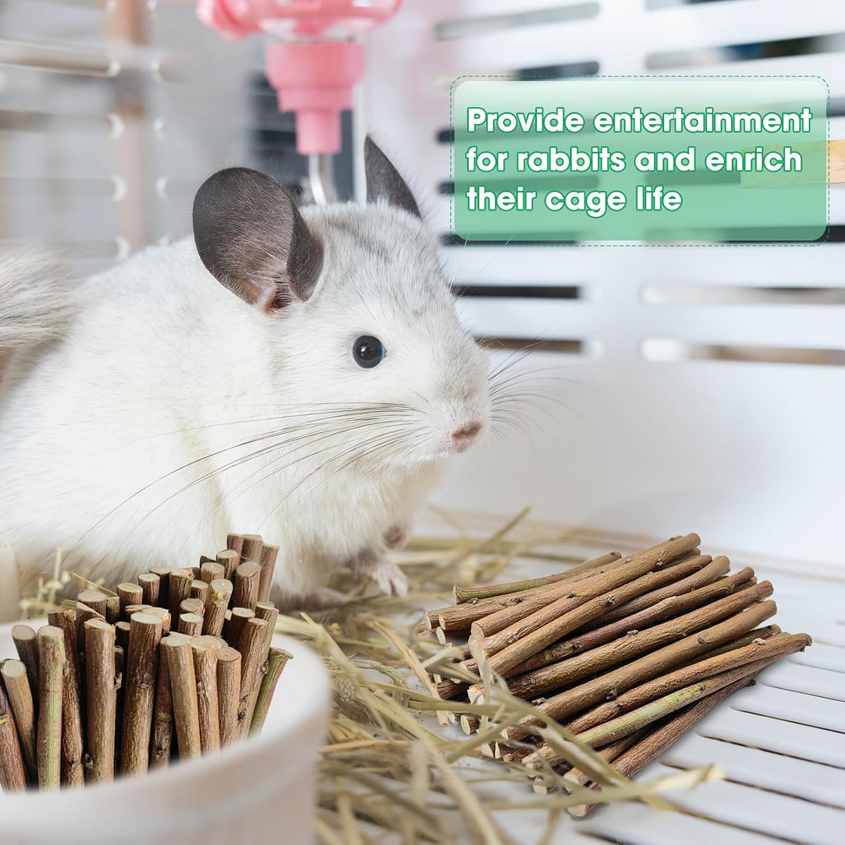 250g Natural Peach Wood Chew Sticks for Rabbits, Hamsters, Chinchillas - Extra Hard Teeth Grinding Toy | Untreated, Safe & Long-Lasting Rodent Chews