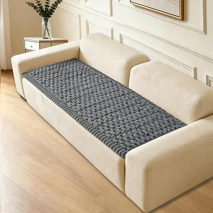 Couch Cover for Dogs Washable,Non Slip Fuzzy Durable Pet Friendly Cozy | Soft Slipcovers for 3 Cushion Sofa Cover,Plush Thick Protector Fits Mat Bed Leather & Fabric Couches (Grey 27.6"x82.7")
