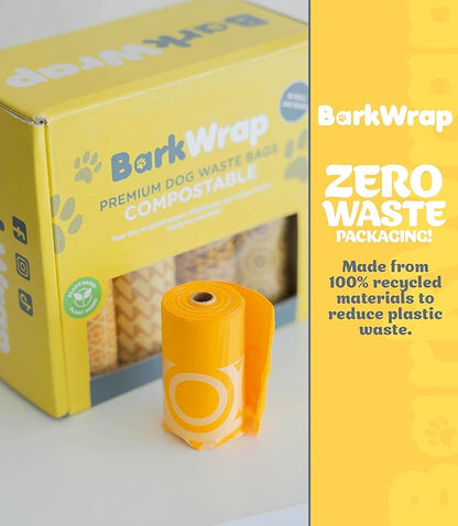 240 Biodegradable Dog Poop Bags Rolls Extra Thick Compostable Waste Doggie Pet Bulk Leak-Proof Bag - 100% Certified Home with Beautiful Colorful Design and Easy Open Compliant 10% To Charity