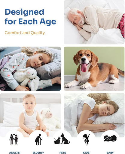 Washable Bed Pads 34" x 36" - 8 Pack, Blue, Waterproof Bed Pads for Incontinence, Bed Wetting Pads for Bed, Sofa, Floor, Resuable Underpads for Adults, Seniors, Pet