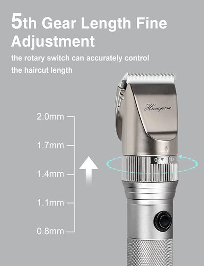 Dog Grooming Clippers High Power Dog Clipper for Thick Heavy Coats Low Noise Plug-in Pet Trimmer Pet Professional Grooming Clippers with Guard Combs Brush for Dogs Cats and Other Animals