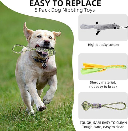 Flirt Pole for Dogs, Extendable Dog Flirt Pole with Detachable Interactive Toys Teaser Wand with Lure Chewing Toy for Outdoor Exercise & Training Interactive Toys Heavy Duty Dog Toy