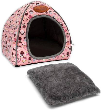 BWOGUE Guinea Pig House Bed Cozy Hamster Cave Large Hideout for Dwarf Rabbits Hedgehog Bearded Dragon Winter Nest Hamster Cage Accessories