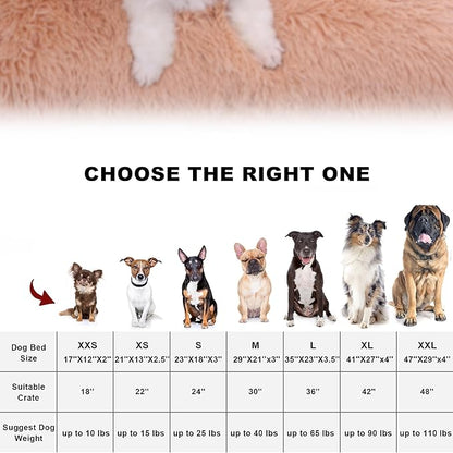Bedfolks XXL Dogs Crate Bed, Plush Washable Faux Fur Pad, Waterproof, 47"x29", Solid Camel