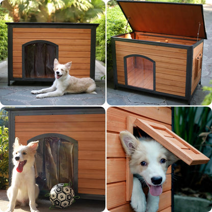Dog House Outdoor Weatherproof 43.3" L Chew Proof Dog.. Everyday comfort that fits naturally into your space.