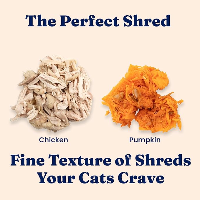 Solid Gold Wet Cat Food Shreds in Gravy - Healthy Canned Cat Food Made w/Real Chicken & Pumpkin Shreds, Vitamins & Minerals - Grain Free & Gluten Free Canned Meals for Cats & Kittens - 24ct/3oz Can