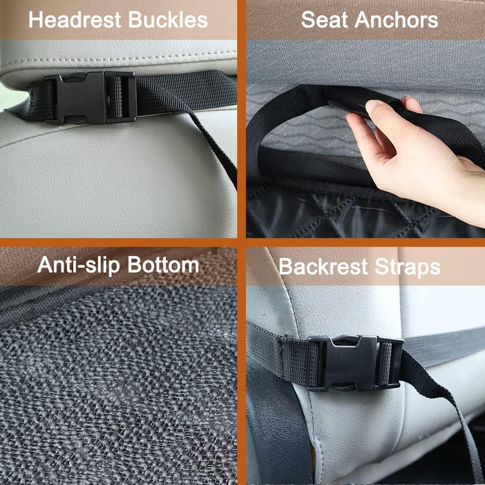 Paw Jamboree 2PCS Dog Car Front Seat Covers Scratch-Proof Pet Car Seat Cover Non-Slip Car Seat Protector for Dogs Bucket Seat Cover for Trucks, Cars & SUVs