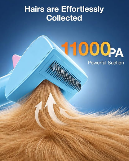 PETGUGU Dog Grooming Vacuum & Dryer for Shedding 7-in-1 Pet Clipper | All-in-One Dog Grooming Kit: vacuuming, brushing, shedding, trimming & drying. 3 adjustable temp, 2.5L dust cup, low noise.