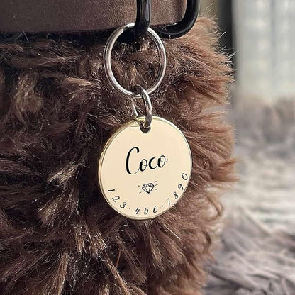 Cats Dogs ID Tags Personalized Lovely Symbols Pets Collar Name Accessories Simple Custom Engraved Products for Extra Small Four Legged Child Necklace Chain Anti-Lost Copper Brass Charm
