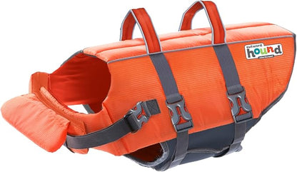 Outward Hound Granby Splash Dog Life Jacket, High-Buoyancy Dog Life Vest for Swimming, Boating, and Water Safety, Medium, Orange