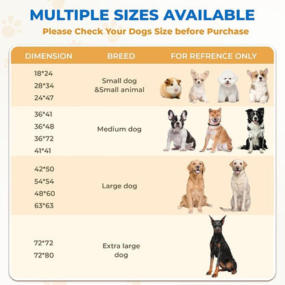 Fostanfly Non-Slip Washable Pee Pads for Dogs, 2 Pack Large 42"x50" Ultra-Absorbent Leak-Proof Reusable Potty Training Pads of Add 8 Lanyards for Dogs, Puppy and Cats
