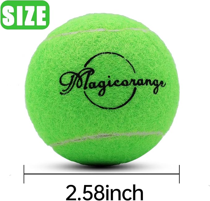 Magicorange Tennis Balls, 12 Pack Advanced Training Tennis Balls Practice Balls, Come with Mesh Bag for Easy Transport, Good for Beginner Training Ball