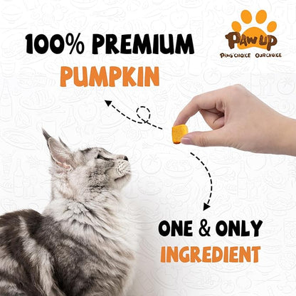 PAWUP Freeze-Dried Pumpkin Treats for Dogs & Cats – High Fiber, Single Ingredient Natural Snacks for Digestion & Gut Health, Healthy Food Toppers, 1.58 oz