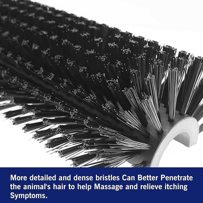 Livestock Scratching Brush Goat Scratcher Tool Full Massage Grooming Brushes with 4 Screws for Cow,Cattle,Cow,Sheep, Horses,Pigs