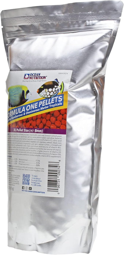 Ocean Nutrition Tropical Fish Food - Soft Moist Sinking Pellets, High Protein(41%) Guppy Food, Flakes Alternative, 1 kg XL Pellet