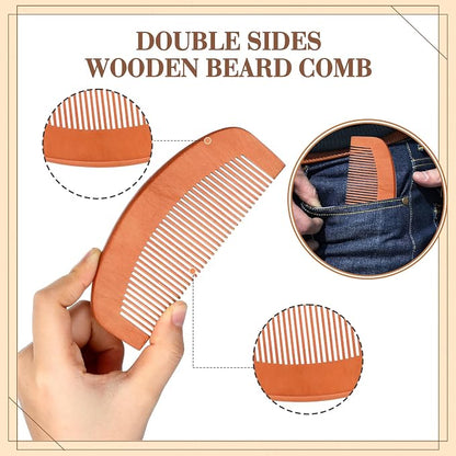 Maitys 10 Set Appreciation Gifts Bulk Beard Brush Comb Scissors,Rectangle | Boar Bristle Beard Brush, for Men Father Colleague Employee