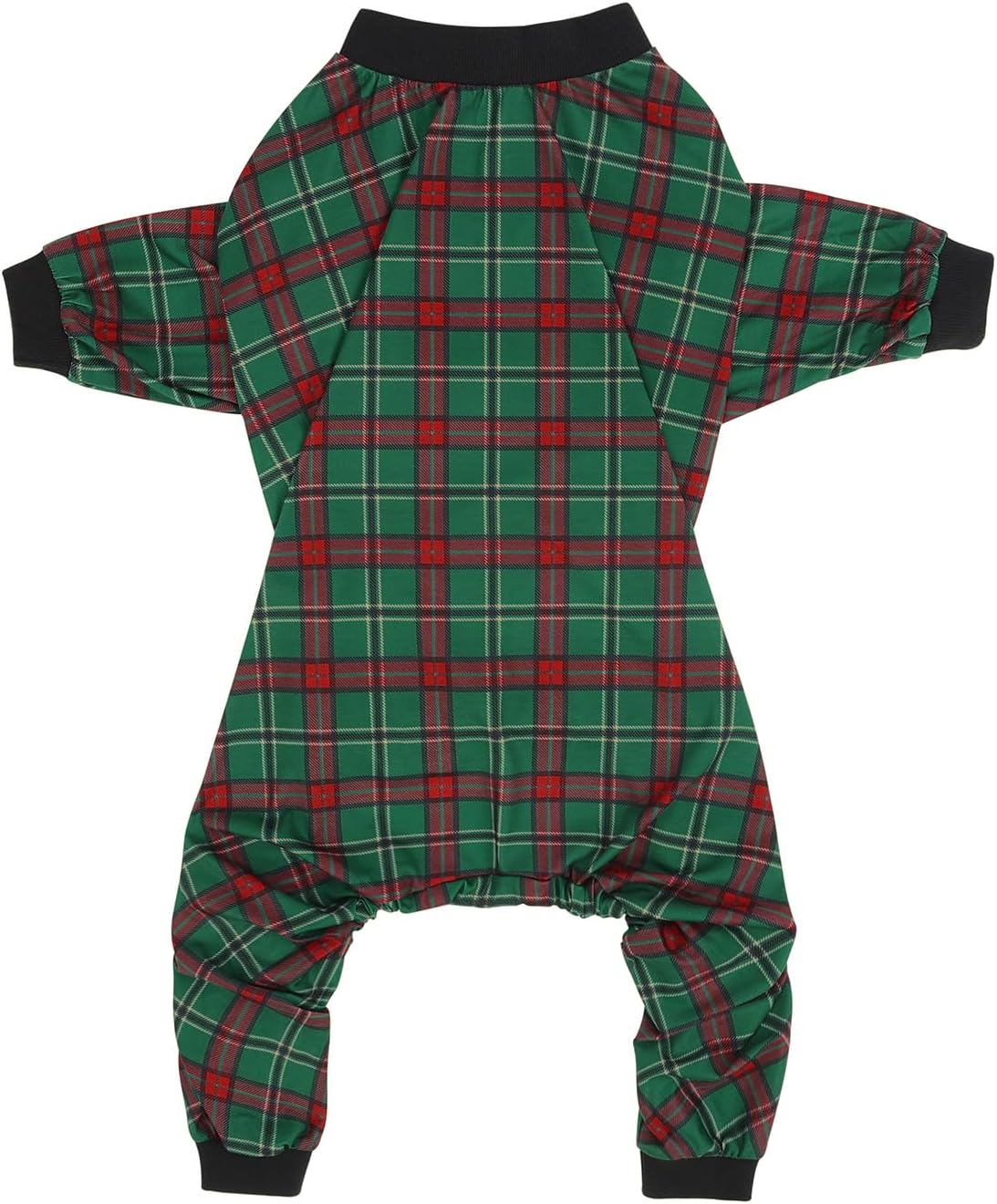 HDE Dog Pajamas One Piece Jammies Jumpsuit Pet Clothes Outfit Stretchy Lightweight Comfy Shirt Pjs for M-3XL Dogs Holiday Plaid - XL